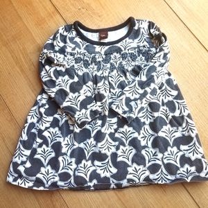 Tea collection black pattern dress size 18-24mo